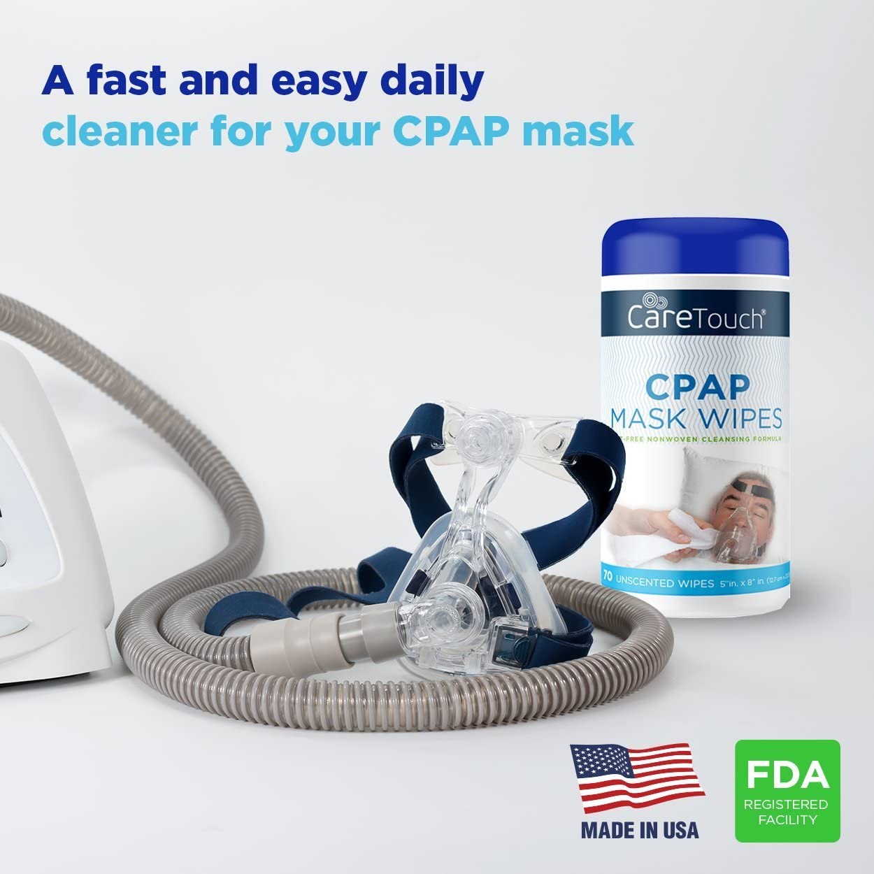 Unscented CPAP Mask Cleaning Wipes